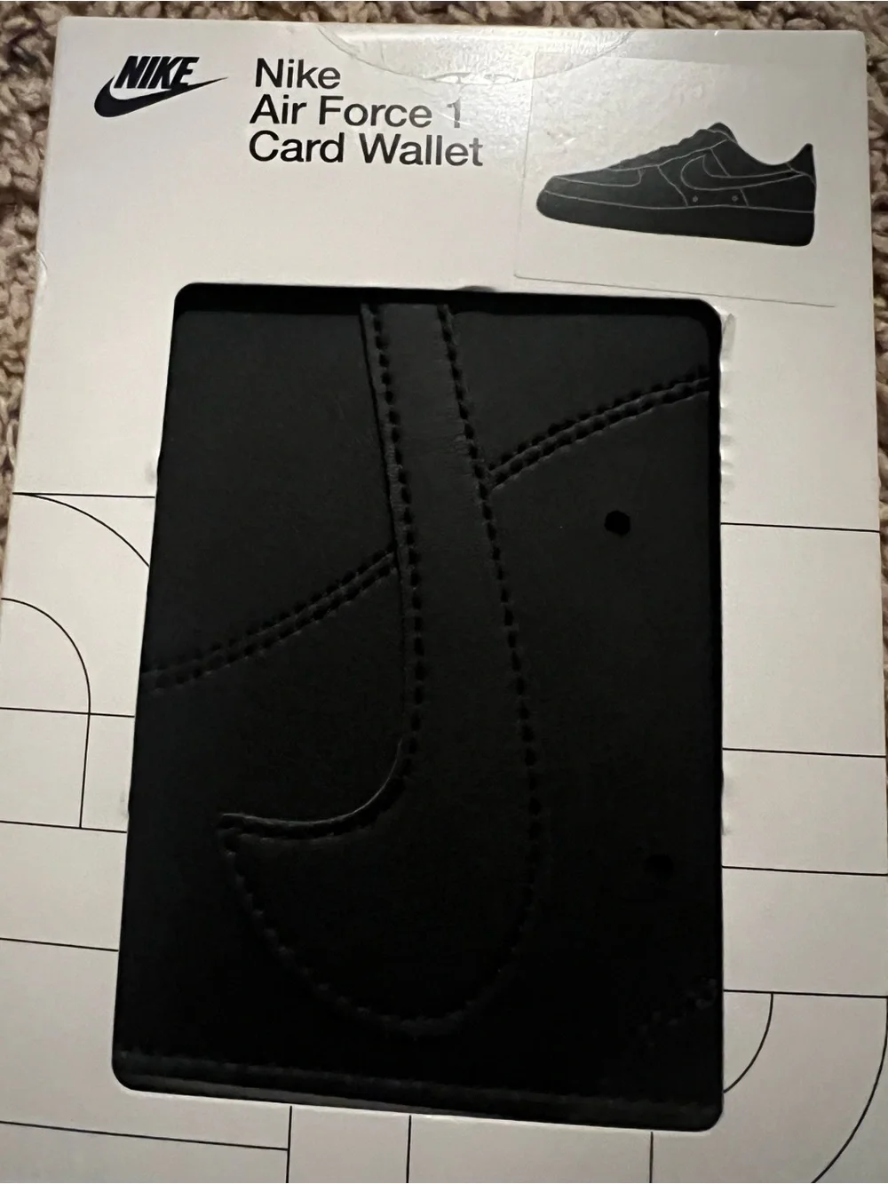 Nike Black Air Force 1 Card Wallet